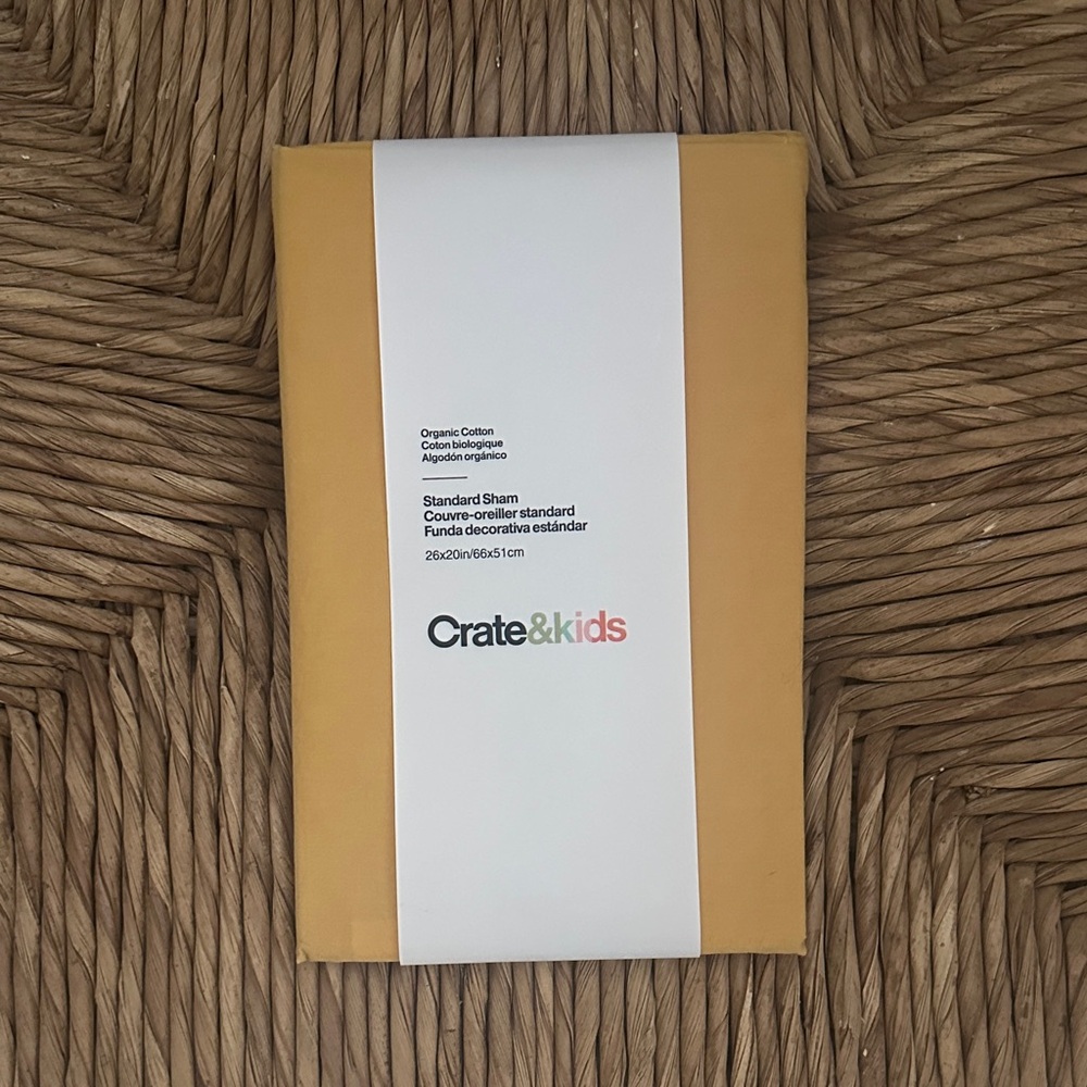 BRAND NEW Crate & Kids Dark Yellow Standard Sham